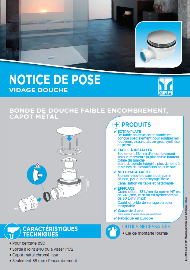 Notice de pose bonde de douche gain place site 2017 1