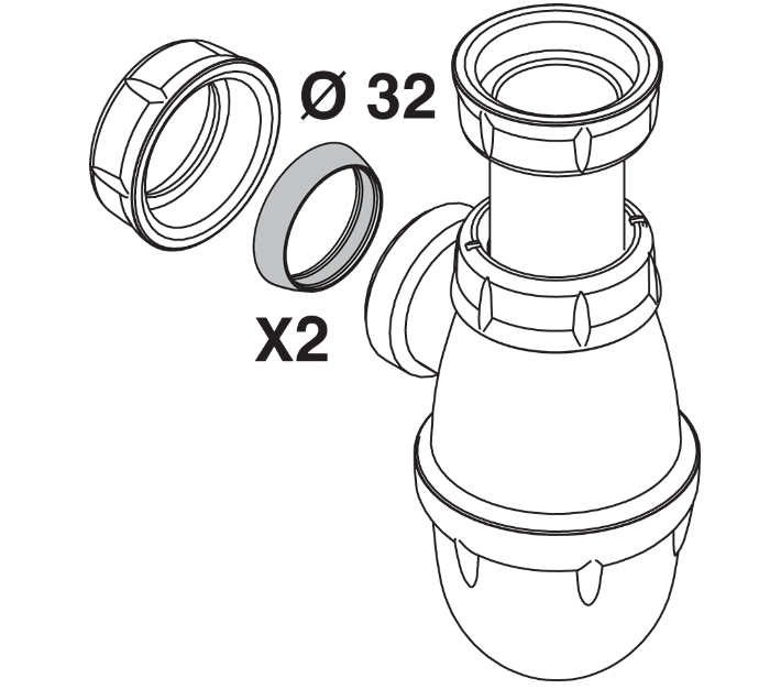 Vos joint conique de siphon