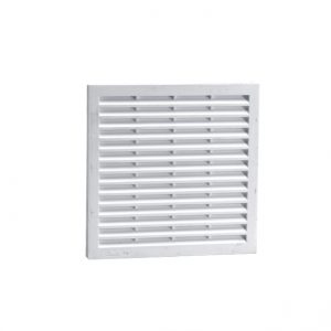 Grille ventilation en plastique renforcé moustiquaire -254 x108 mm-Blanc