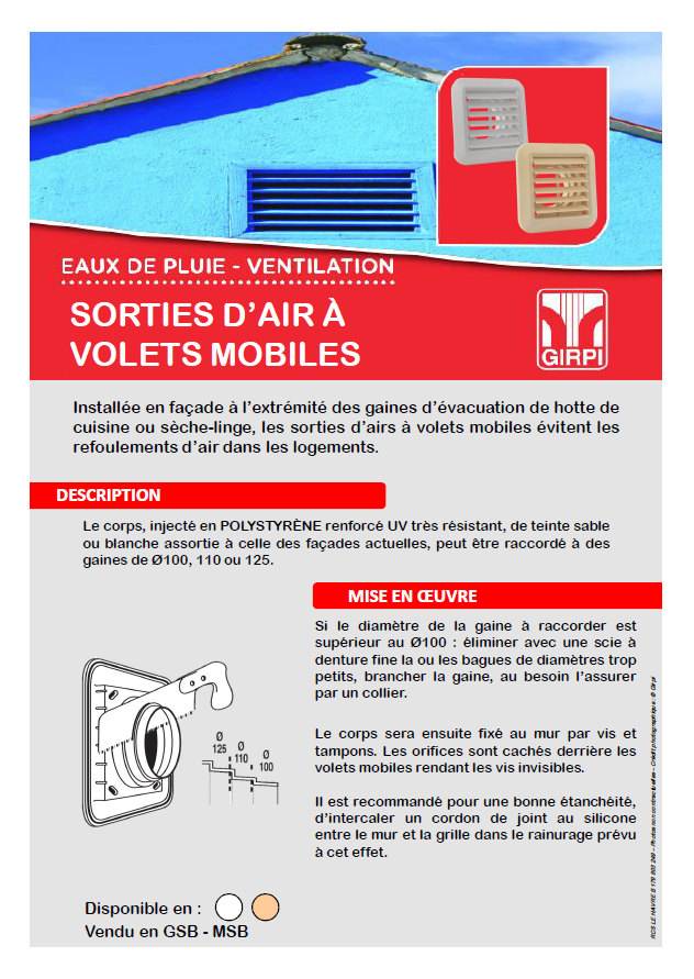 You are currently viewing Sortie d’air volets mobiles